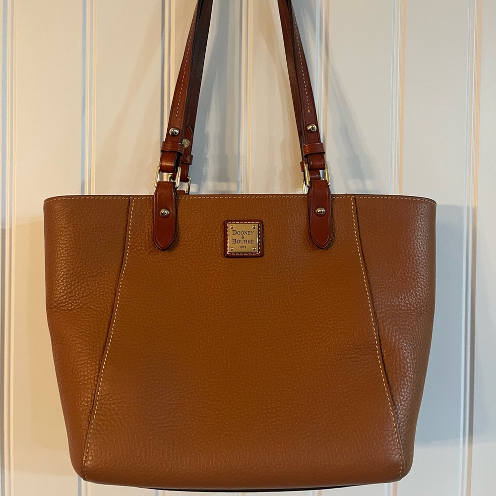 Dooney & Bourke Janie Pebbled Leather Tote - Caramel